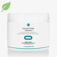 Galactose Vegan. Natürliche Energie
Niedriger glykämischer Index. Pulver, 250 g
100 % pflanzlicher Zucker aus Pfirsichgummi. Der Messlöffel befindet sich im Behälter.
