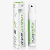 EnergyBalance Vitamina B12 Spray – spray orale vegano con 500 µg di vitamina B12, integratore alimentare in pratico flacone spray con confezione in cartone riciclato