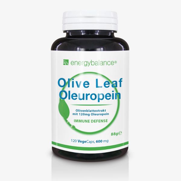 Olivenblatt Extrakt 20% Oleuropein 600mg, 120 VegeCaps