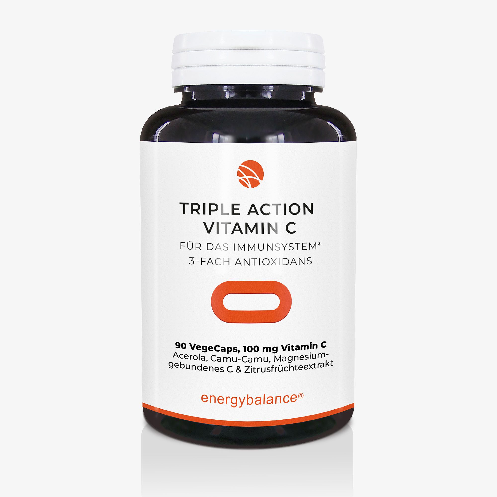 Natural Vitamin C Capsules – Triple Action with Acerola, Camu Camu