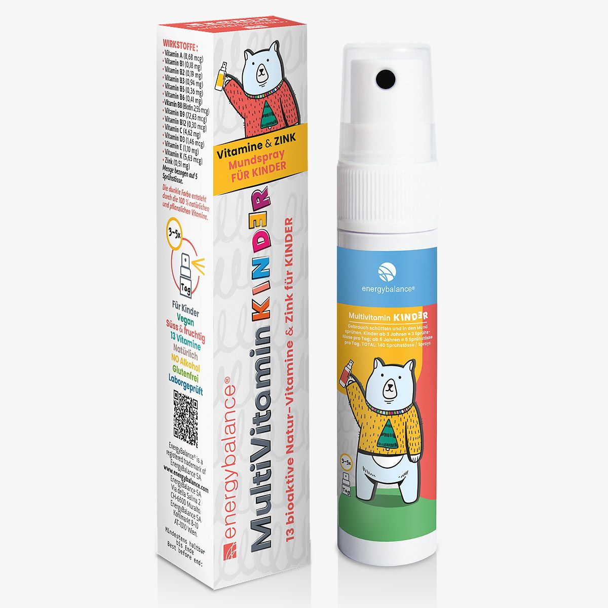 Multivitamin Kinder Mundspray mit 13 Vitaminen und Zink