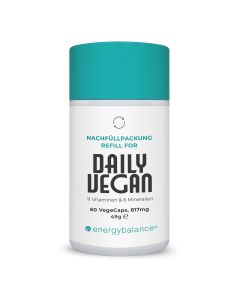 Refill Multivitamin-Veganer - Daily Vegan – Multivitaminpräparat mit 11 Vitaminen & 6 Mineralien, 817mg, 60 VegeCaps