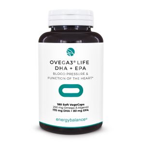 Ovega3 life DHA + EPA, Algenöl mit 250 mg Omega-3, 180 VegeCaps, MHD* 07/2024