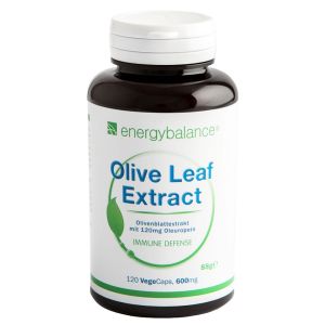 Olivenblatt Extrakt 20% Oleuropein Olive Leaf Extract 600mg, 120 VegeCaps, MHD* 01/2024