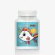 BasenBad KIDS – Natural bath salts for children. Gentle alkaline bath for children’s skin with aloe, spirulina, and Q10.
Supports the natural pH balance of delicate skin. A colorful unicorn fish on the label, with a blue background; transparent white con